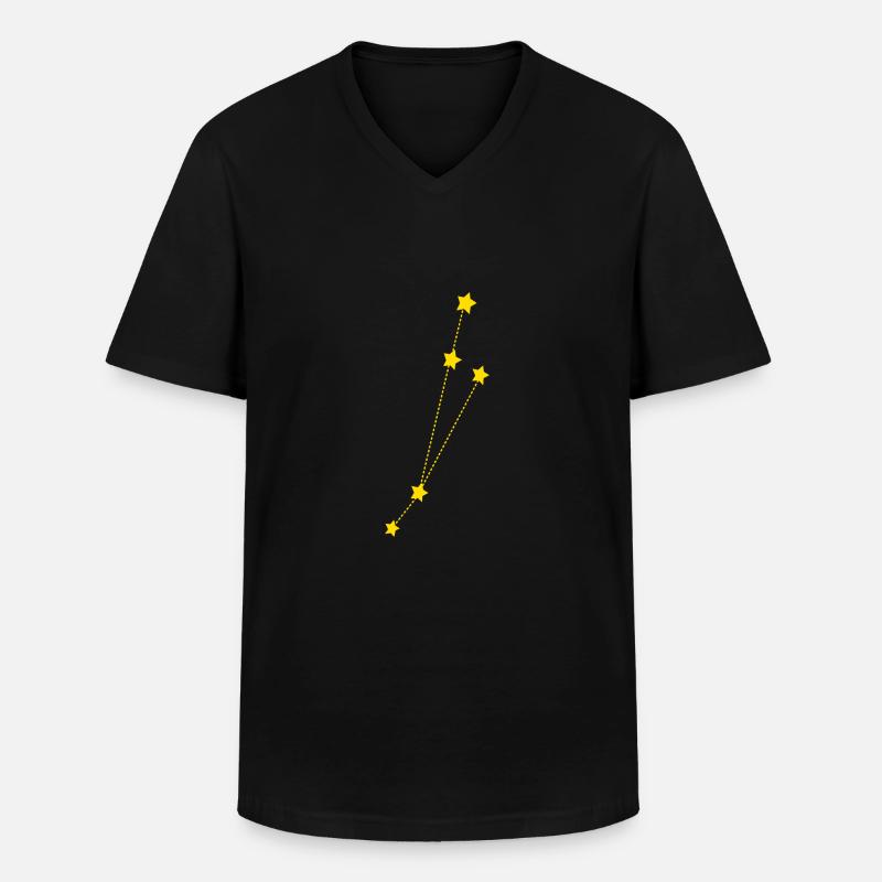 Sternzeichen Widder - Männer-T-Shirt mit V-Ausschnitt - Schwarz