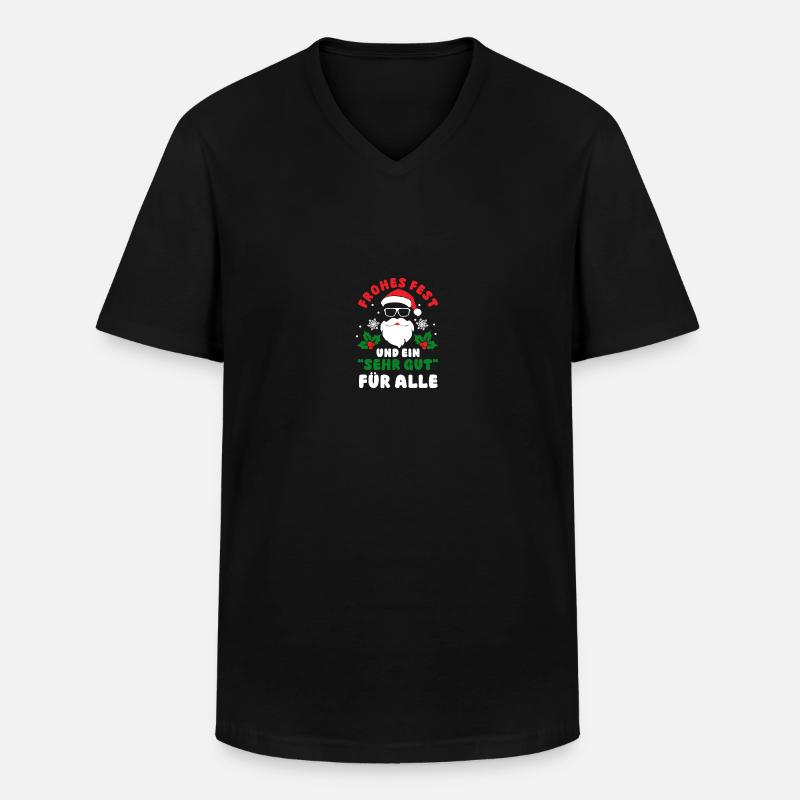 Weihnachtsmann Weihnachten Schule Lehrer - Männer-T-Shirt mit V-Ausschnitt - Schwarz