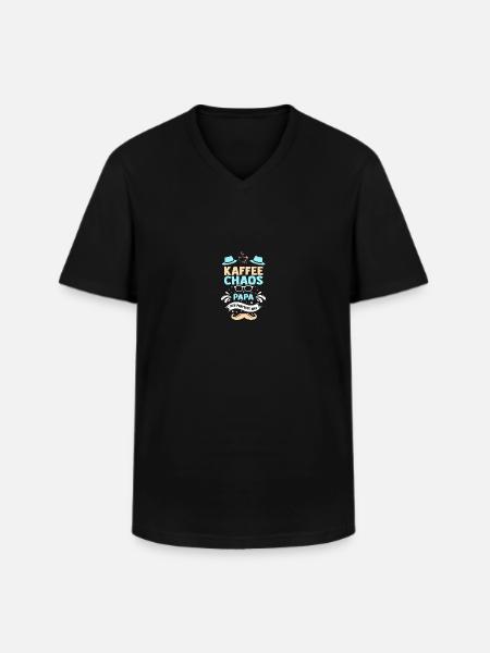 Coffee Father Dad - Men's V-Neck T-Shirt - black