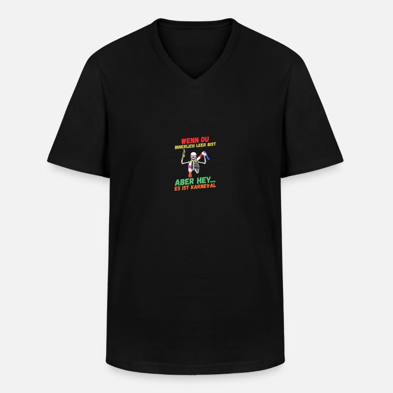 Costume de carnaval Carnaval - T-shirt col V Homme - noir