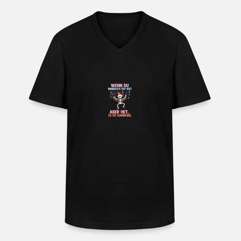 Costume de carnaval Carnaval - T-shirt col V Homme - noir