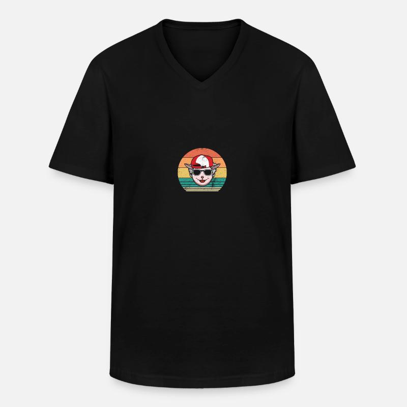 Schäfer Schaf - Männer-T-Shirt mit V-Ausschnitt - Schwarz