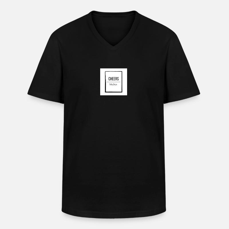 Cheers - Männer-T-Shirt mit V-Ausschnitt - Schwarz