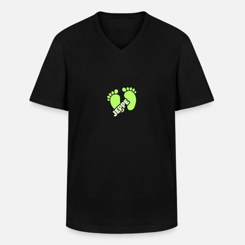 Geburt Jeppe - Männer-T-Shirt mit V-Ausschnitt - Schwarz