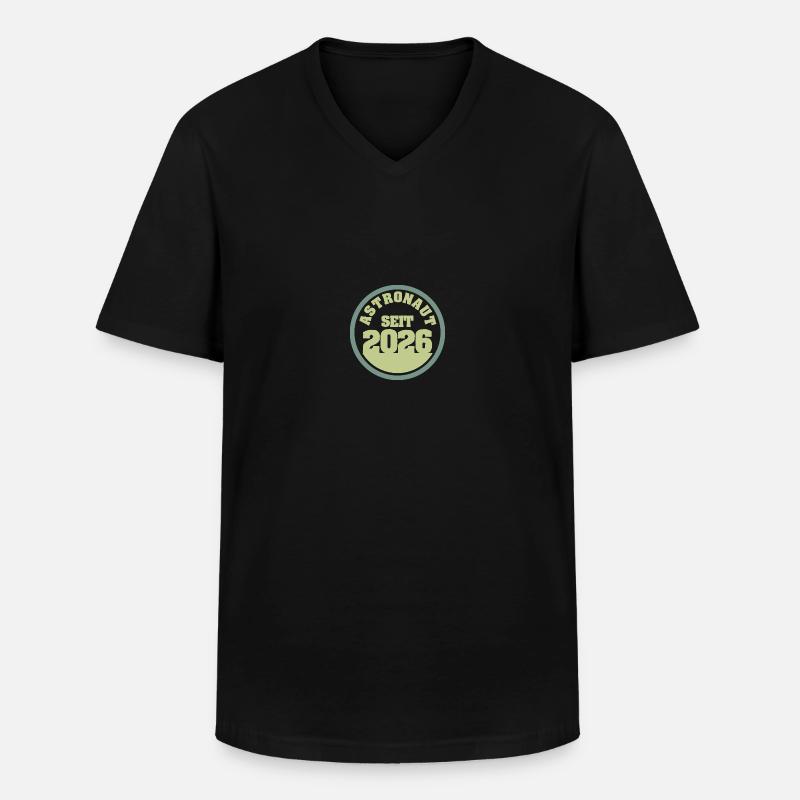 2026 - Männer-T-Shirt mit V-Ausschnitt - Schwarz