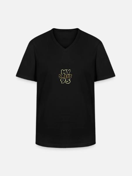 Birthday 95 - Men's V-Neck T-Shirt - black