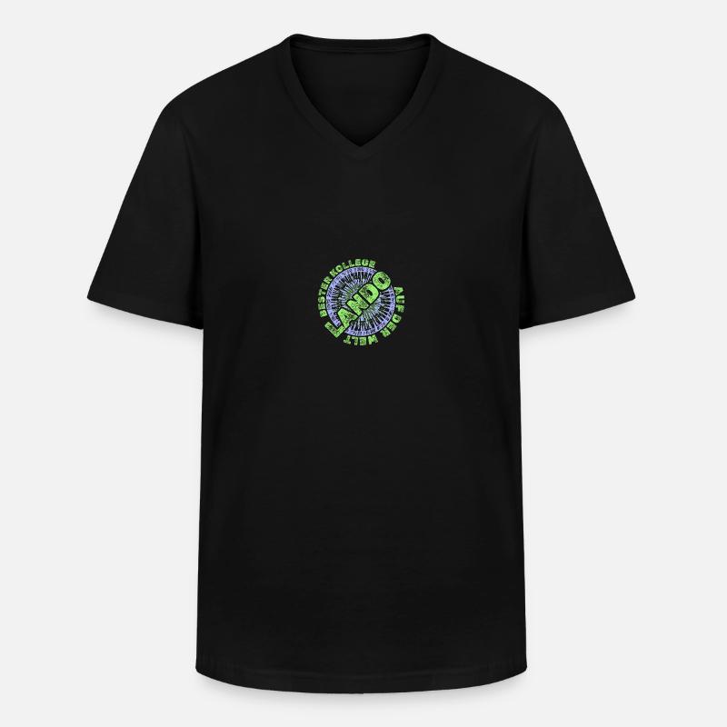Mitarbeiter Lando - Männer-T-Shirt mit V-Ausschnitt - Schwarz