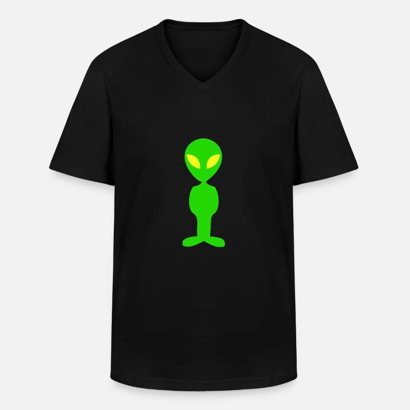 Alien - Männer-T-Shirt mit V-Ausschnitt - Schwarz