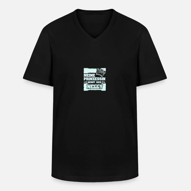 Nelly als Mädchenname - Männer-T-Shirt mit V-Ausschnitt - Schwarz