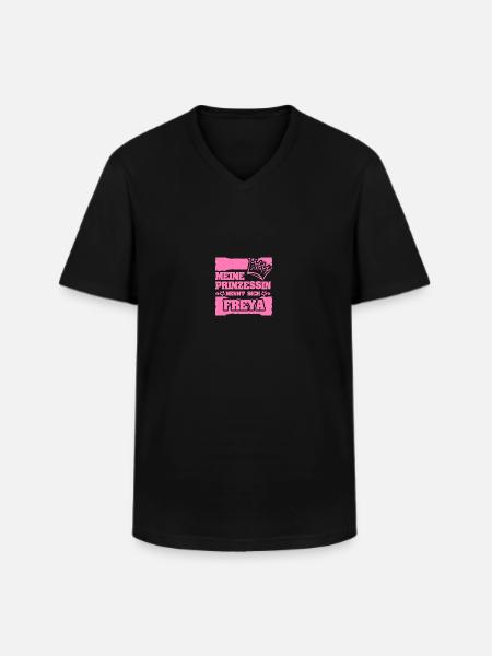 Freya als Mädchenname - Männer-T-Shirt mit V-Ausschnitt - Schwarz