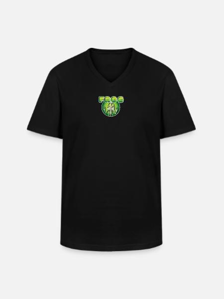 Froschskelett im Kreis 3 - Männer-T-Shirt mit V-Ausschnitt - Schwarz