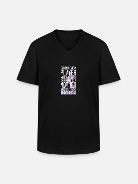 Softball - Men's V-Neck T-Shirt - black