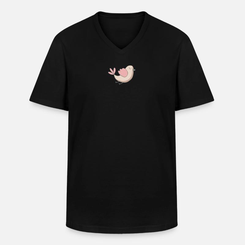 Vogel - Männer-T-Shirt mit V-Ausschnitt - Schwarz