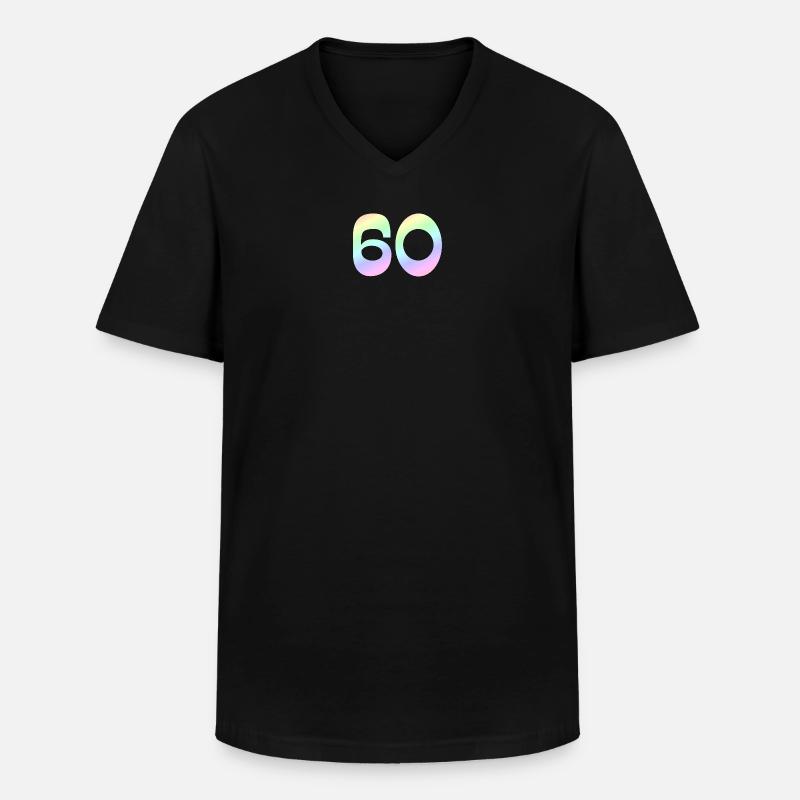 geschenkidee, 60 pastellfarbe - Männer-T-Shirt mit V-Ausschnitt - Schwarz