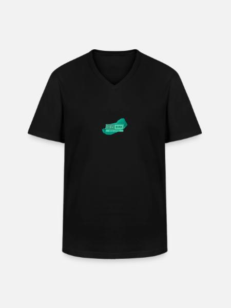 Farblogo - CreativeHand - Männer-T-Shirt mit V-Ausschnitt - Schwarz