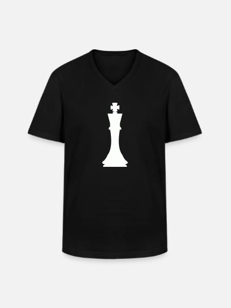 schachfigur könig - Männer-T-Shirt mit V-Ausschnitt - Schwarz