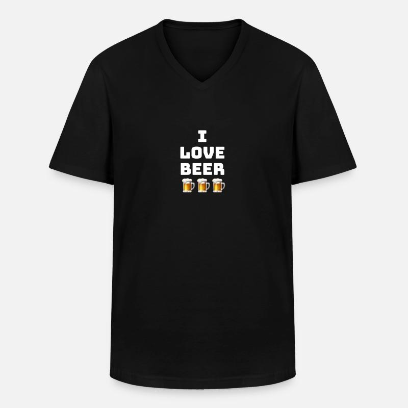 Beer Lover - Männer-T-Shirt mit V-Ausschnitt - Schwarz