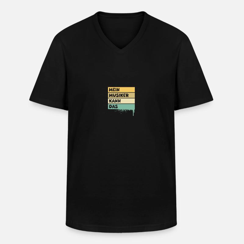 Musiker als Beruf - Männer-T-Shirt mit V-Ausschnitt - Schwarz