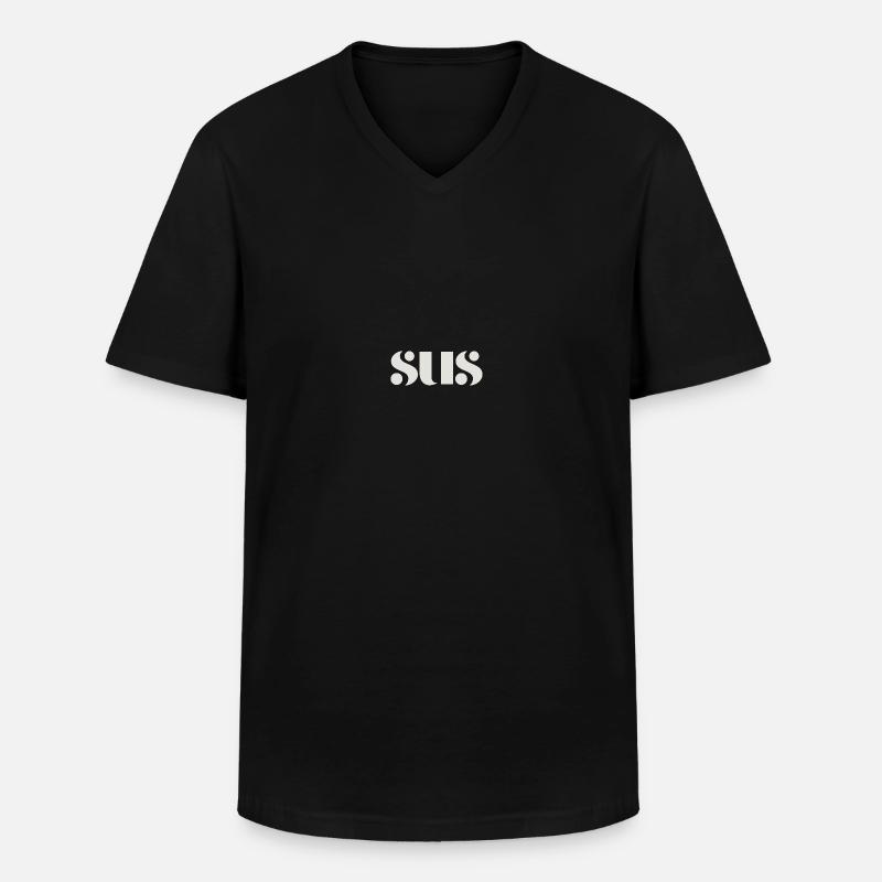 sus - Männer-T-Shirt mit V-Ausschnitt - Schwarz