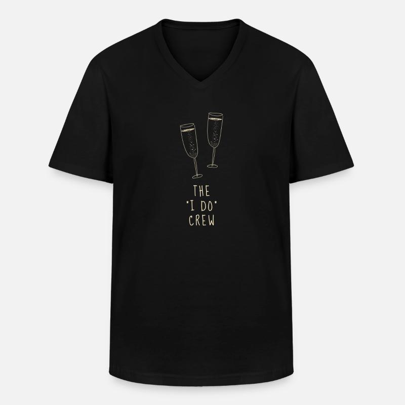 I do crew - Männer-T-Shirt mit V-Ausschnitt - Schwarz