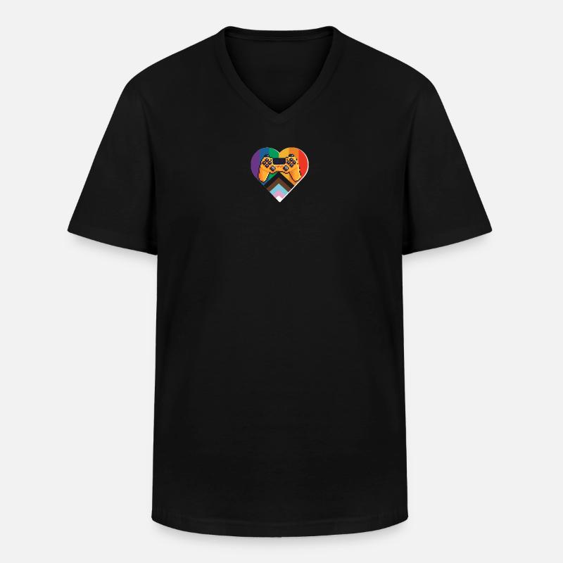 Pride Gaming Controller - Men's V-Neck T-Shirt - black