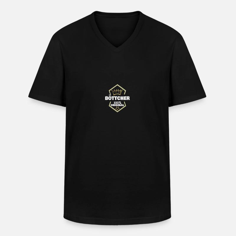 Böttcher als Arbeit - Männer-T-Shirt mit V-Ausschnitt - Schwarz