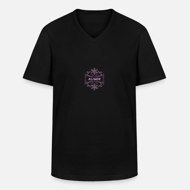 Ehefrau Alison - Männer-T-Shirt mit V-Ausschnitt - Schwarz