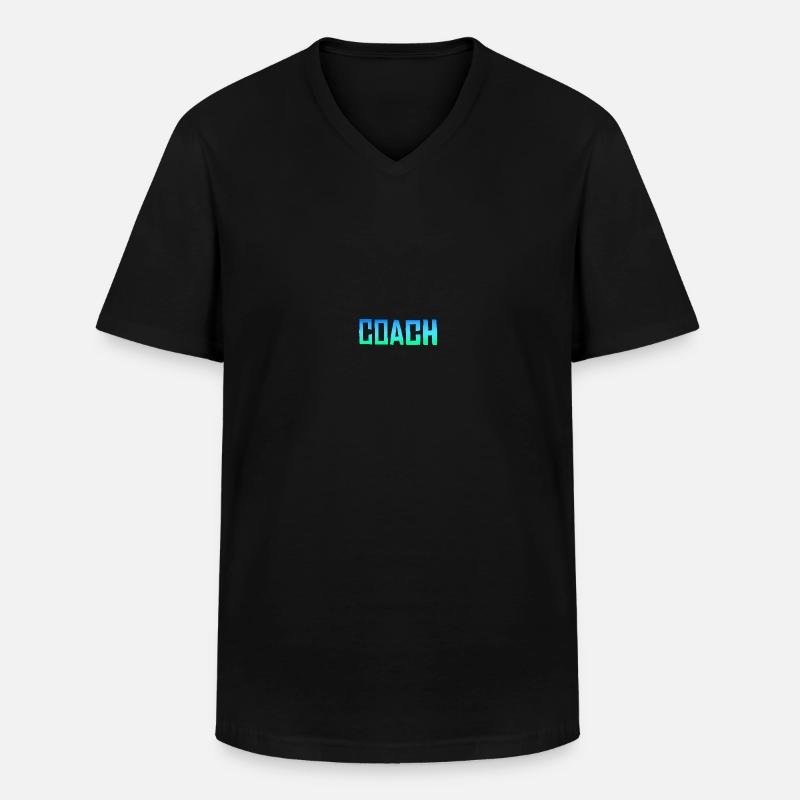 COACH TRAINER - Männer-T-Shirt mit V-Ausschnitt - Schwarz