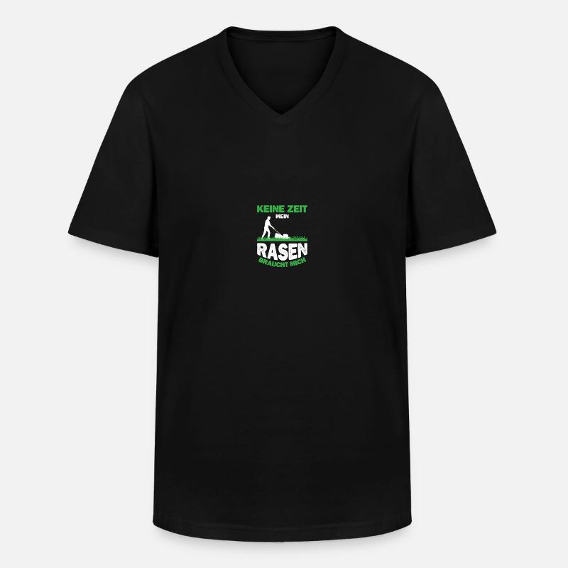 Gartenfreunde Rasenflüsterer Platzwart Geschenk - Männer-T-Shirt mit V-Ausschnitt - Schwarz