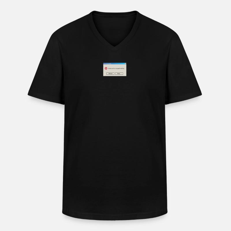 Brain.exe has stopped working - Männer-T-Shirt mit V-Ausschnitt - Schwarz