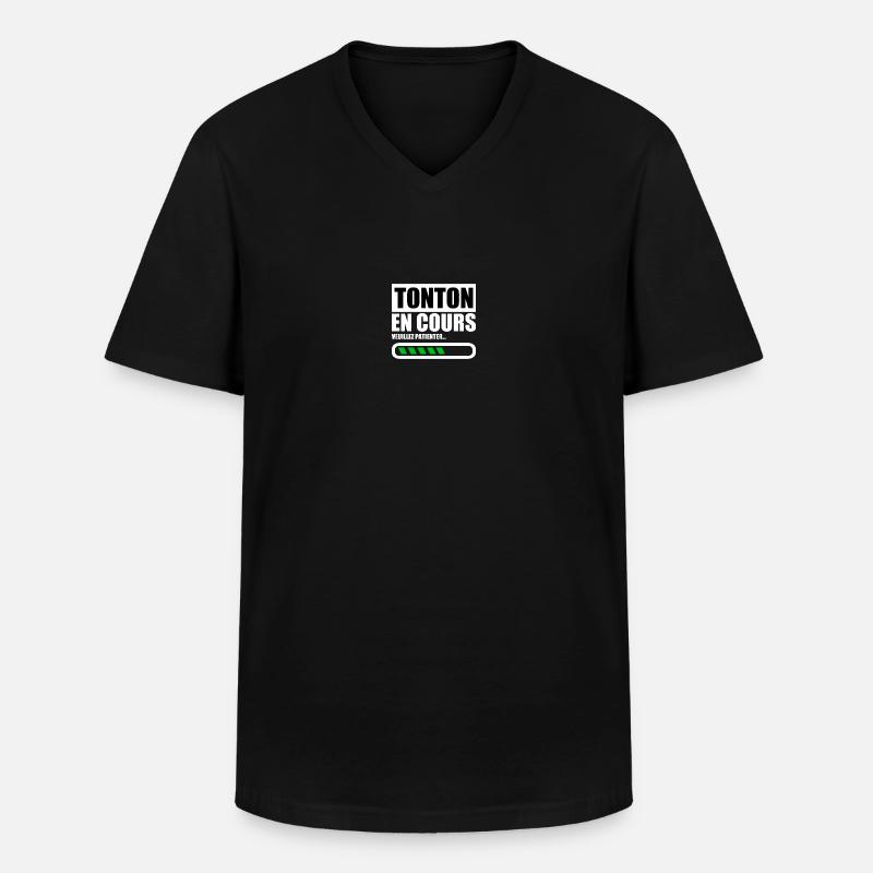 Onkel (bitte warten) - Männer-T-Shirt mit V-Ausschnitt - Schwarz