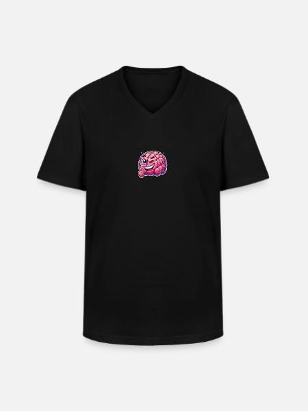 Intelligent brain - Men's V-Neck T-Shirt - black