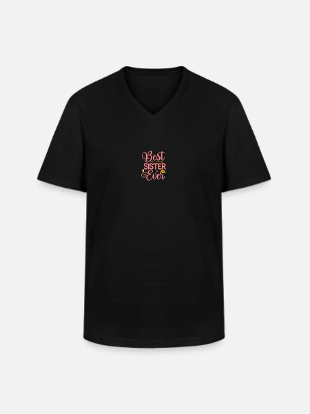 Beste Schwester - Männer-T-Shirt mit V-Ausschnitt - Schwarz