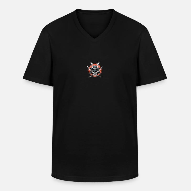 Guerrier samouraï japonais - T-shirt col V Homme - noir