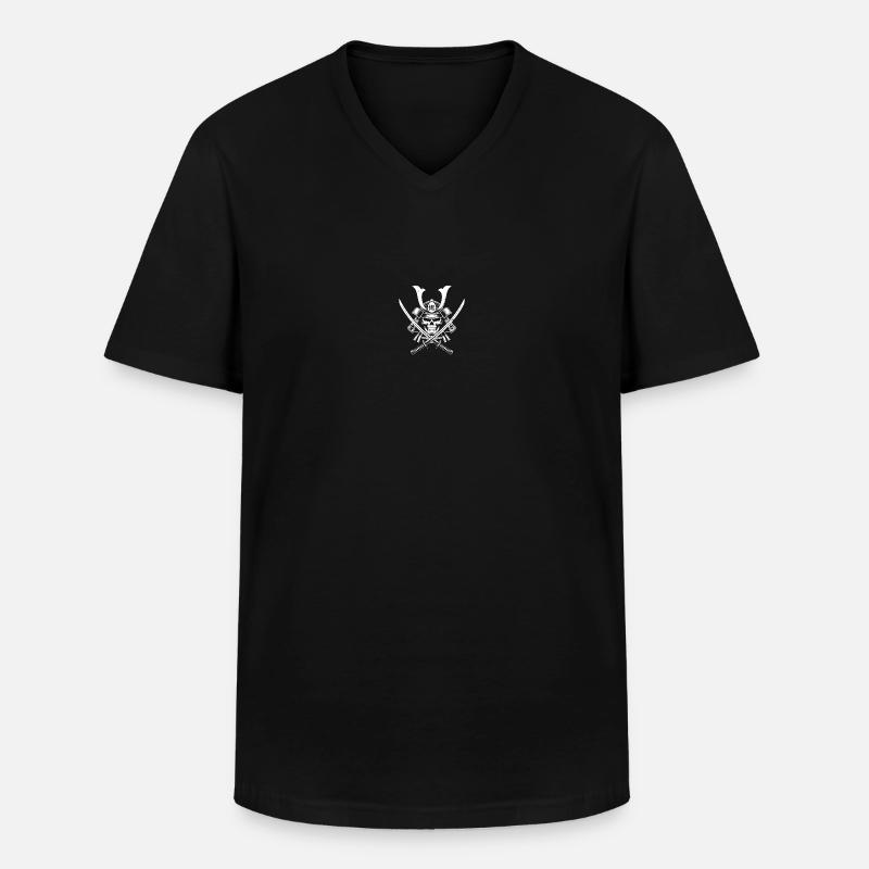 Guerrier samouraï japonais - T-shirt col V Homme - noir