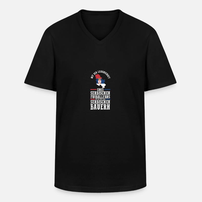 Serben Serbisch Serbien - Männer-T-Shirt mit V-Ausschnitt - Schwarz