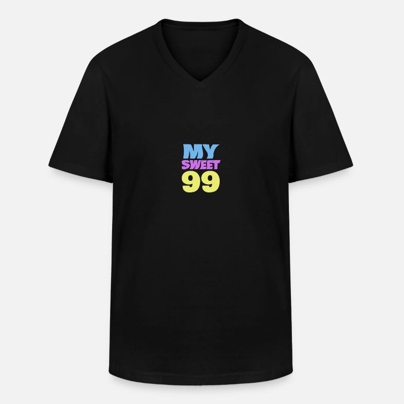 Alter 99 - Männer-T-Shirt mit V-Ausschnitt - Schwarz