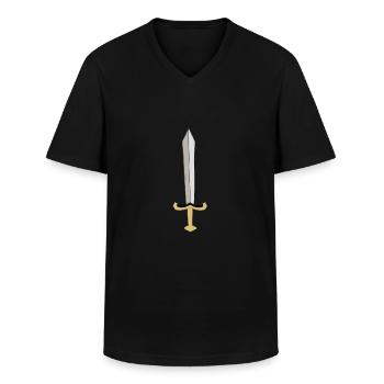 Schwert - Männer-T-Shirt mit V-Ausschnitt - Schwarz - Vorne - AI Model Male 178 dark (178cm)