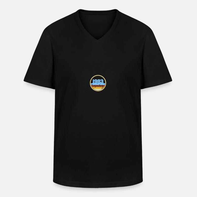 1983 1983 - Männer-T-Shirt mit V-Ausschnitt - Schwarz
