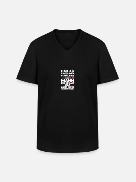 French French France - Men's V-Neck T-Shirt - black