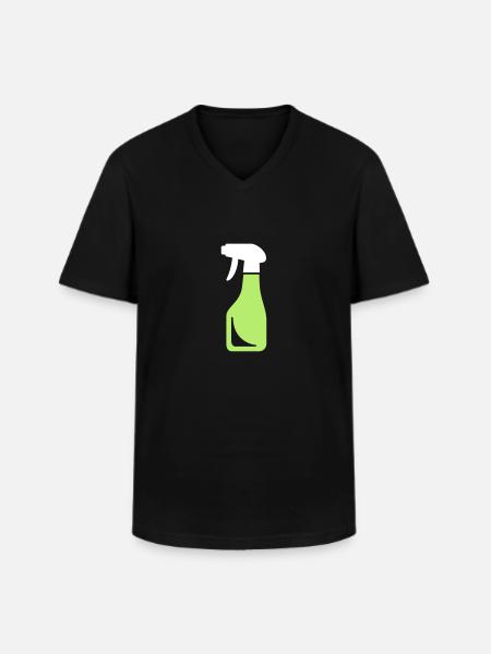 Sprühflasche - Männer-T-Shirt mit V-Ausschnitt - Schwarz