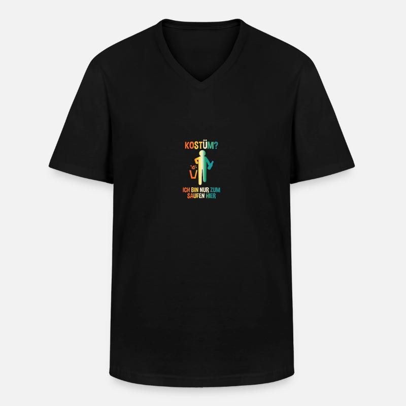 Jecken Fasching Karneval - Männer-T-Shirt mit V-Ausschnitt - Schwarz