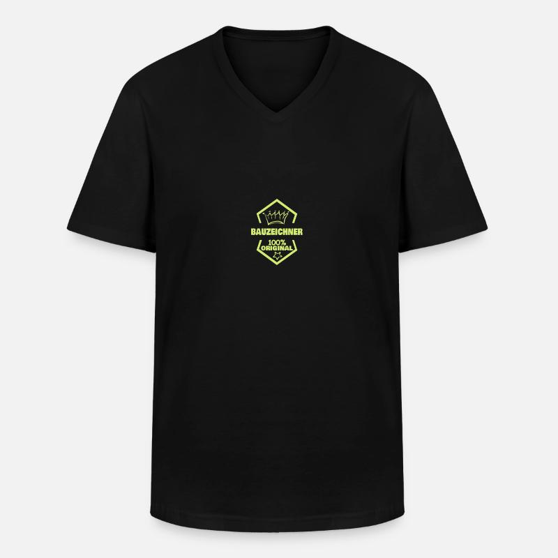 Bauzeichner als Arbeit - Männer-T-Shirt mit V-Ausschnitt - Schwarz