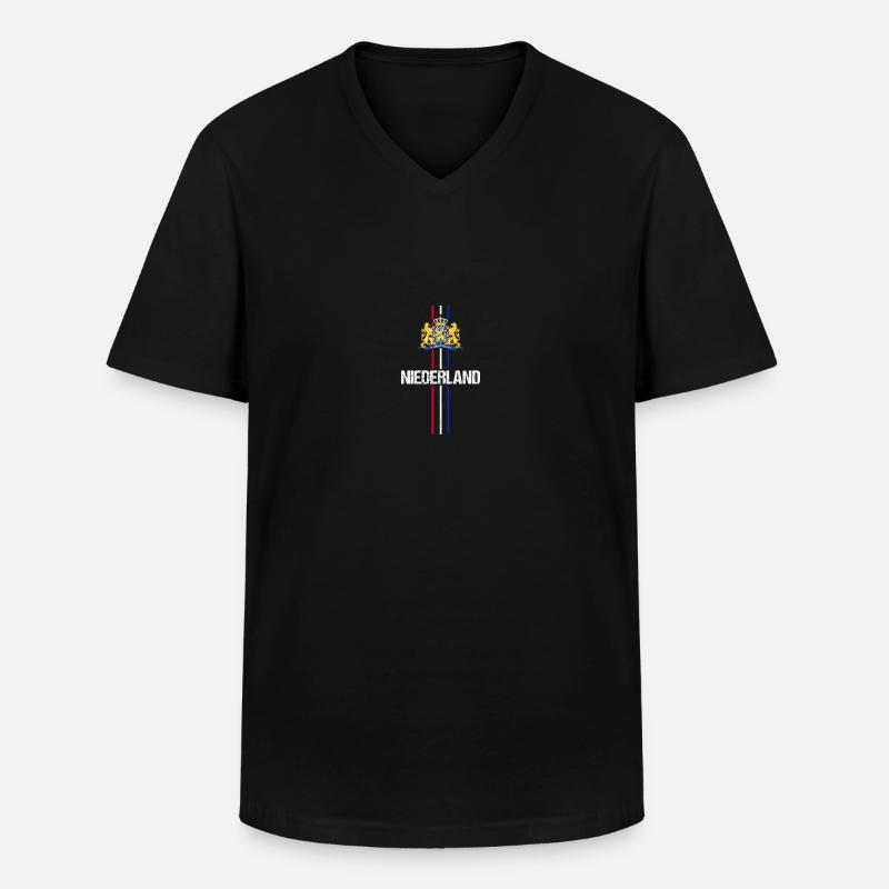 Pays-Bas Pays-Bas - T-shirt col V Homme - noir