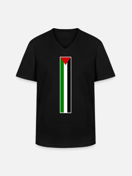 Free palestine - Men's V-Neck T-Shirt - black