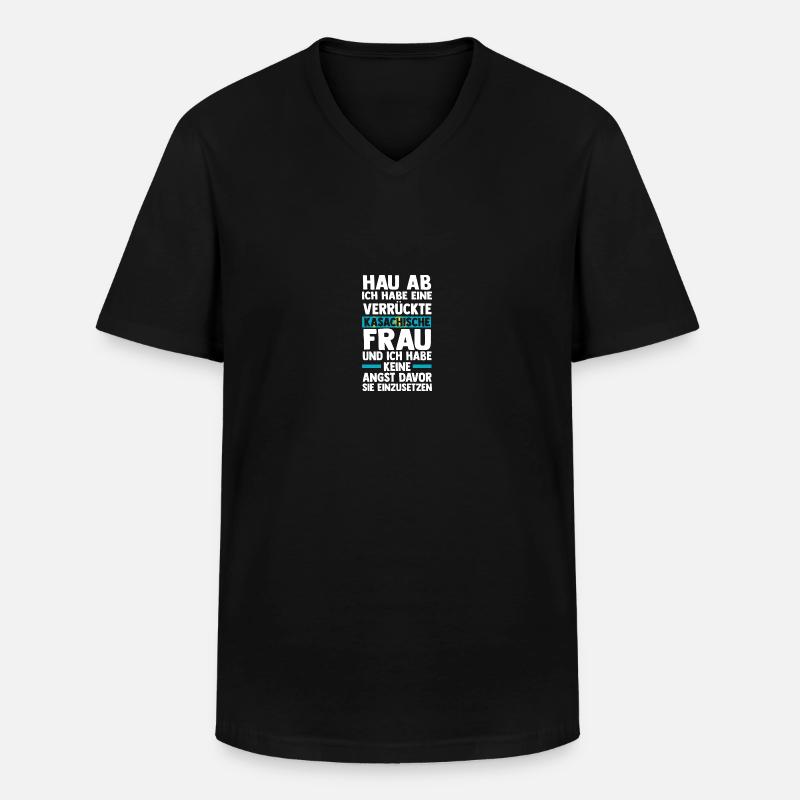 Kasachen Kasachstan - Männer-T-Shirt mit V-Ausschnitt - Schwarz