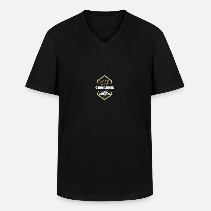 Arbeit Geomatiker - Männer-T-Shirt mit V-Ausschnitt - Schwarz