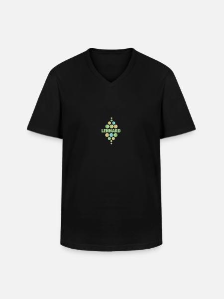 Gift for Lennard - Men's V-Neck T-Shirt - black
