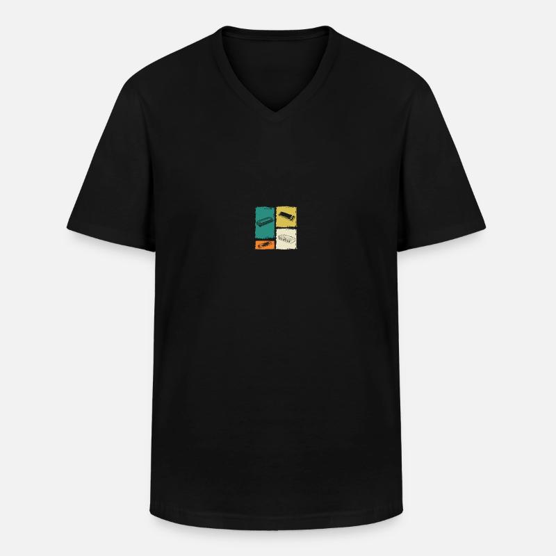 Harmonica Harmonica - Men's V-Neck T-Shirt - black