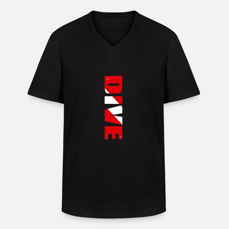 Scuba Tauchen Tauchen Dive Geschenkidee - Männer-T-Shirt mit V-Ausschnitt - Schwarz